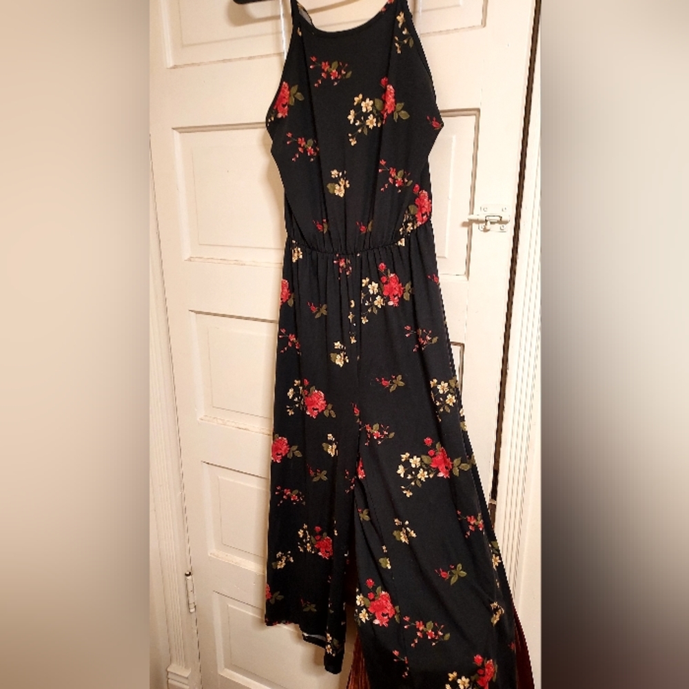 Romper, black Floral